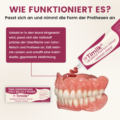Timilk® UltraBond Premium Zahnprothesen-Kleber⭐