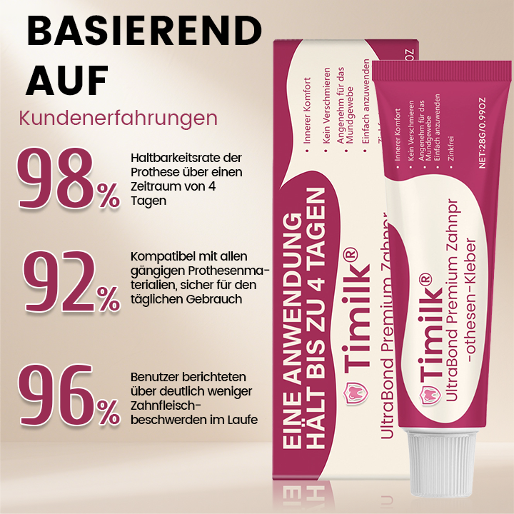 Timilk® UltraBond Premium Zahnprothesen-Kleber⭐
